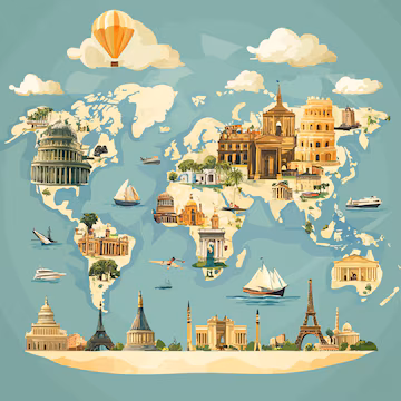 world-map-with-many-different-countries-including-one-world-s-most-famous-landmarks_1087929-19669
